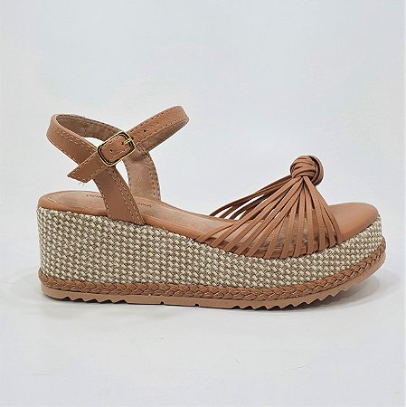 Sandália Anabela Flatform Dom Amazona Números Grandes Caramelo 485057 -  Kalceaki Calçados | Calçados Numeração Grande do 33 ao 45