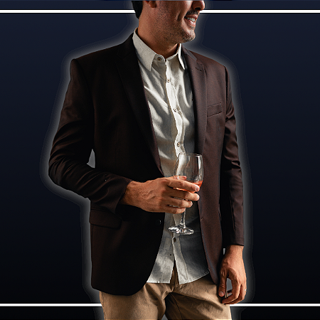 Blazer Lã Fria Super 120 - Bordô - Ricardo Almeida