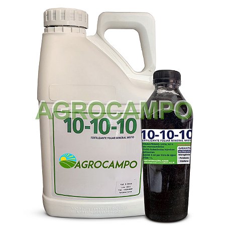 Fertilizante Líquido Npk 10-10-10 Concentrado Com Uréia 1 L