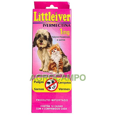 Iver 1mg P/ Cães E Gatos De 0 A 5kg Display C/ 4comp