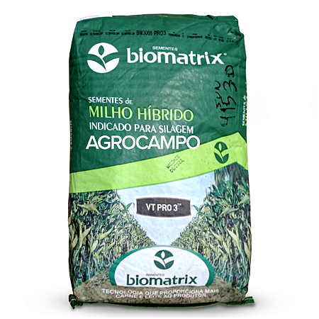 Semente de Milho Biomatrix 3066 – Alta Produtividade e Resistência à Seca | Original Vt Pro3 - 1 Kg