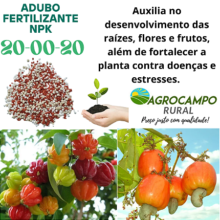 Adubo 20.00.20 -CONTEÚDO 10 KG