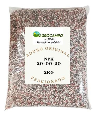 Adubo Fertilizante Npk 20-00-20 Fracionado 2kg P/  Gramados, Hortaliças, Citrus