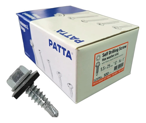 Parafuso Auto Brocante Sextavado Telha  12x1   Patta 500un.
