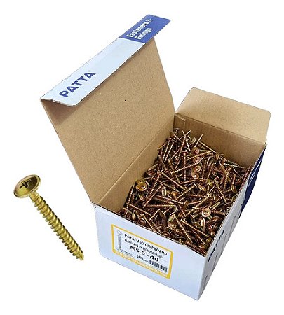 Parafuso Chipboard Flangeado 5,0x40mm Patta Premium 500un.