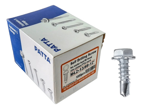 Parafuso Steel Frame 4,2x13mm Sextavado Flang. Patta 1.000un