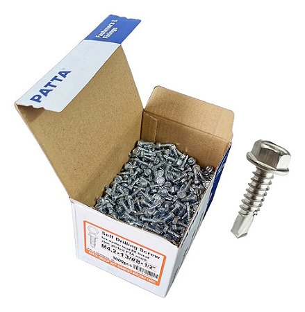 Parafuso Steel Frame 4,2x19mm Sextavado Flang. Patta 1.000un