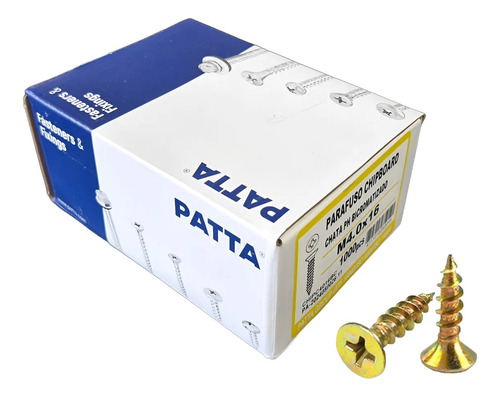 Parafuso Chipboard Cab. Chata 4,0x16mm Patta Premium 1000un.