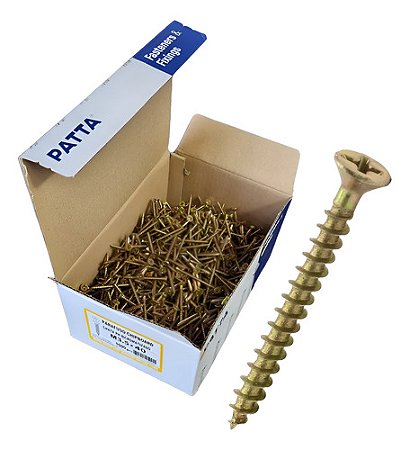 Parafuso Chipboard Cab. Chata 3,5x40mm Patta Premium 1000un.