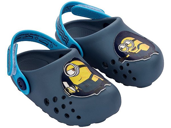 Babuch Menino Baby Minions Banana Wave Azul Grendene Kids