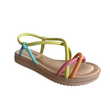 Sandália Infantil Flatform Colorida Super leve Pink Cats