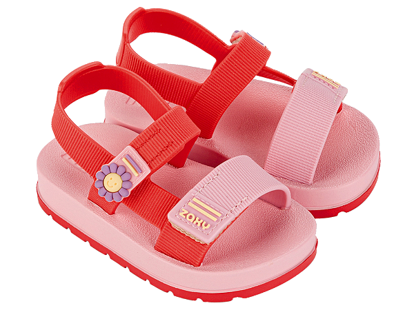 Sandália Infantil Menina Zazynina Confete Baby Rosa