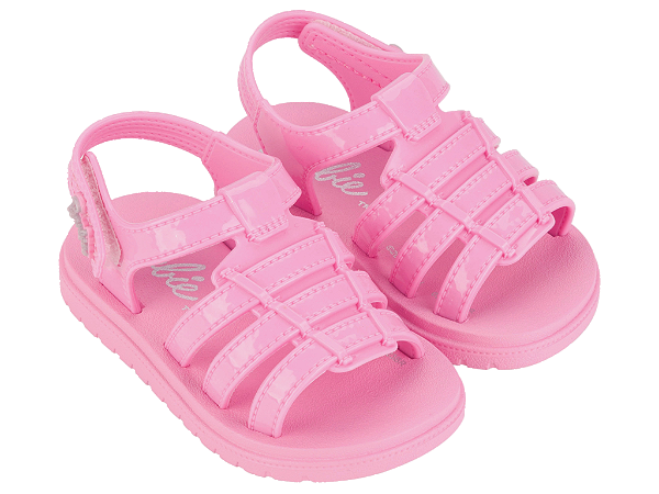 Sandália Baby Menina  Barbie Fashionista Rosa Escuro Grendene Kids