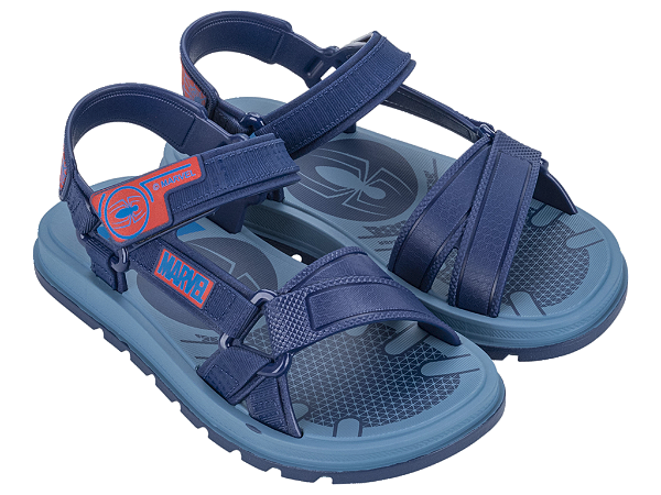 Sandália Infantil Menino Marvel Elite Grendene Kids Azul