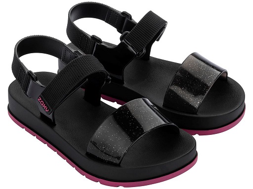 Papete Infantil Menina Moderninha Zaxy Way Preta Glitter