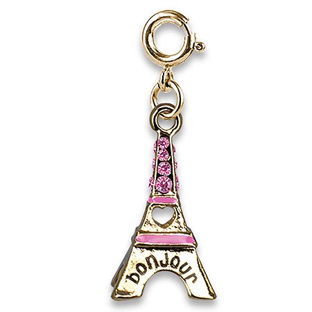 Pingente Infantil Menina Charm Torre Eiffel Dourado Charm It