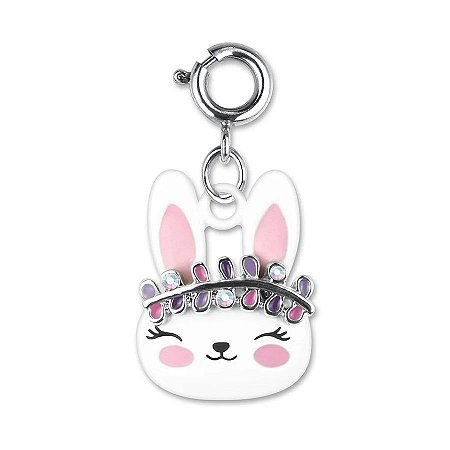Pingente Infantil Menina Charm Coelho Boho Prateado Charm It