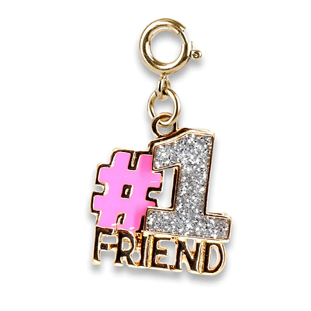 Pingente Infantil Menina Charm Amiga #1 Dourado Charm It