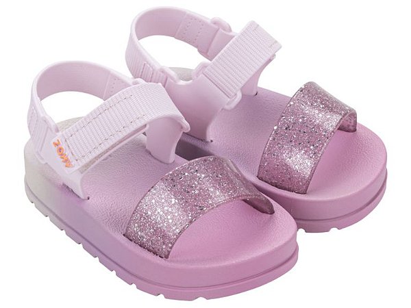 Sandália Infantil Menina Moderninha Zaxynina Rosa Quartzo