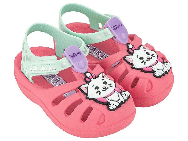 Sandália Infantil Disney Magic Gatinha Marie Rosa Grendene