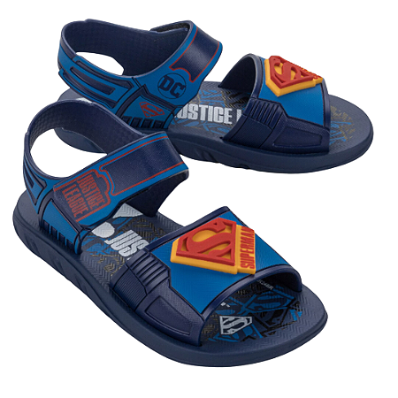 Sandália Infantil Menino Liga da Justiça Grendene kids Azul