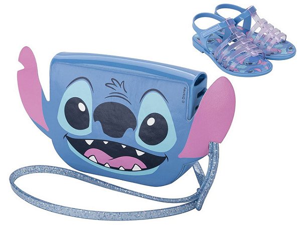 Sandália Infantil Menina Clutch Bag Stitch Azul Grendene Kids