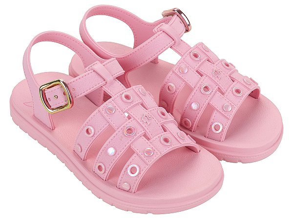 Sandália Infantil Menina Rosa Ou Preta Barbie Silver Grendene Kids