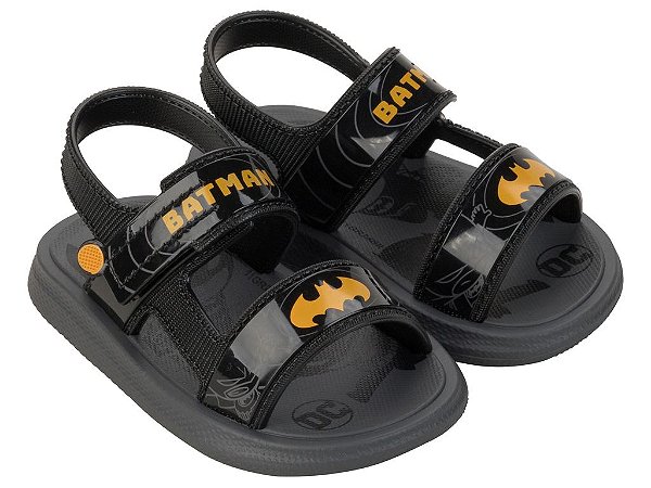 Sandália Infantil Menino Baby Liga Da Justiça Grendene Kids Batman ou Super Man
