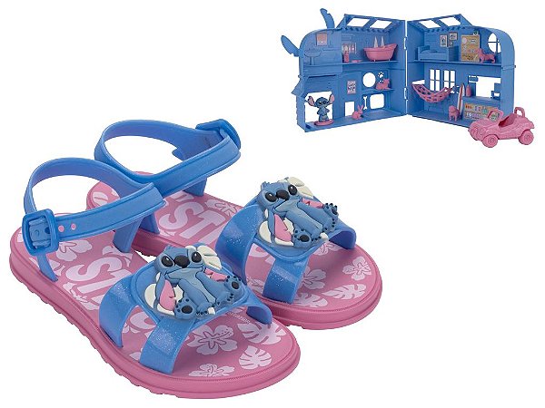 Sandália Infantil Stitch + Pet Shop de Brinquedo Grendene kids