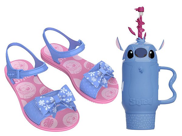 Rasteira Infantil Disney Fun Cup Stitch Ou Minnie Grendene Kids