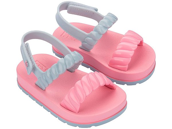 Sandália Infantil Menina Sweet Baby Zaxynina Leve e Confortável Rosa Dalila ou Rosa Azul