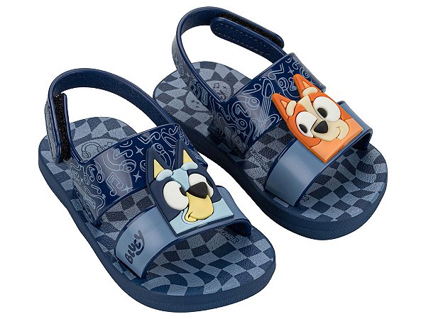 Sandália Bebê Menino Bluey Puppy Grendene Kids Azul