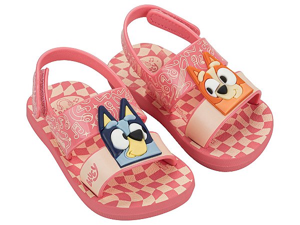 Sandália Bebê Menina Bluey Puppy Grendene Kids Rosa