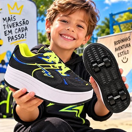Tênis com Rodinhas Infantil Mini-Pé MP1361 – 4 Rodas + Chave + Tampões