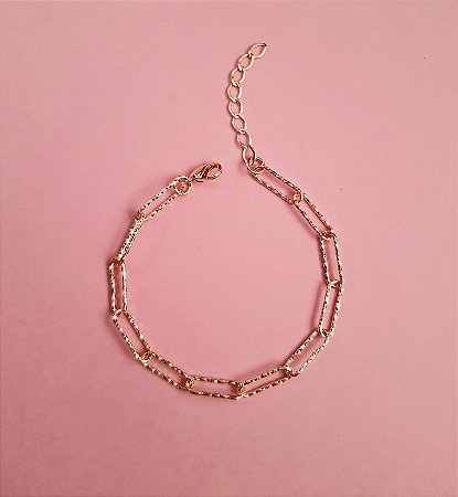 PULSEIRA ELOS FOLHEADA A OURO 18K