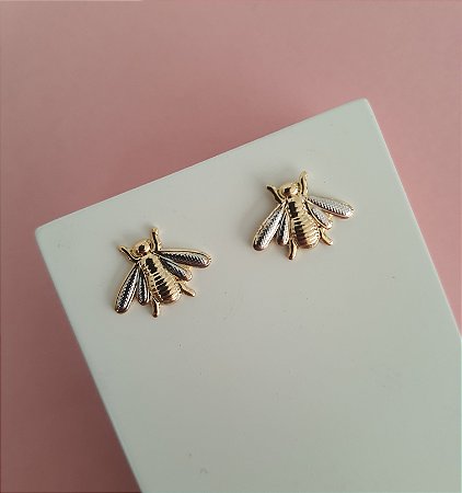 BRINCO ABELHA FOLHEADO A OURO 18K