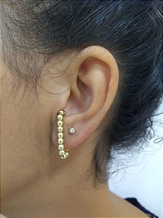 Brinco Ear Hook Bolinhas (Br000507)
