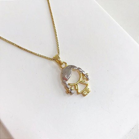 Colar Filha folheado a ouro 18k