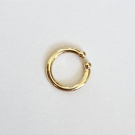 Piercing fake liso P folheado a ouro18k