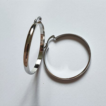 Brinco argola M em aço inox