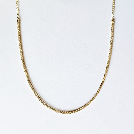 Colar Riviera folheado a ouro 18k