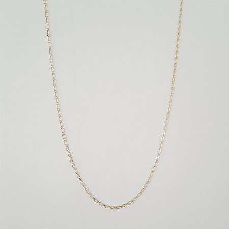 Colar longo de elos folheado a ouro 18k