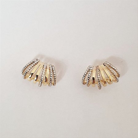 Brinco mini ear cuff folheado a ouro 18k