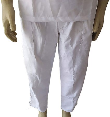 calça brim branca uniforme