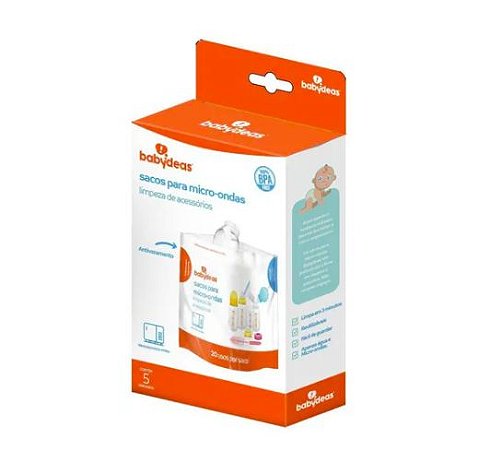 Saco de Esterilizar Para Micro-ondas Limpeza de Acessórios (5 uni) - Babydeas