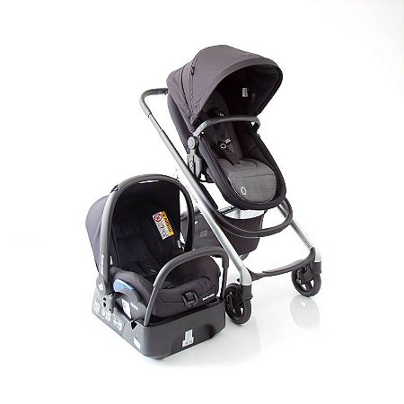 Carrinho de Bebê Maxi Cosi - Lila CP² Travel System Essential Black