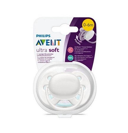 Chupeta Ultra Soft Lisa Branca 0-6m SCF092/01 - Philips Avent