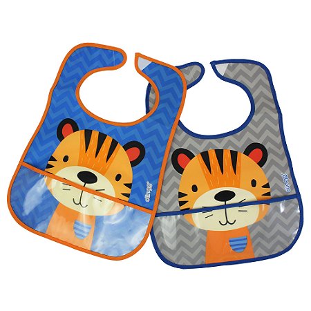 Babador com Bolso Tigre (2 Unid) - Clingo