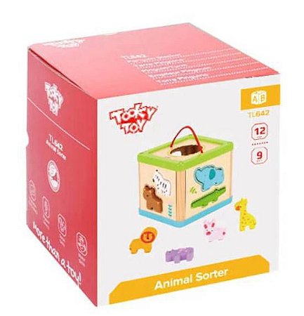 Brinquedo Cubo Encaixe Animais - Tooky Toy