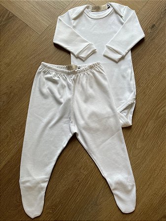 Body e Calça Algodão Pima Branco